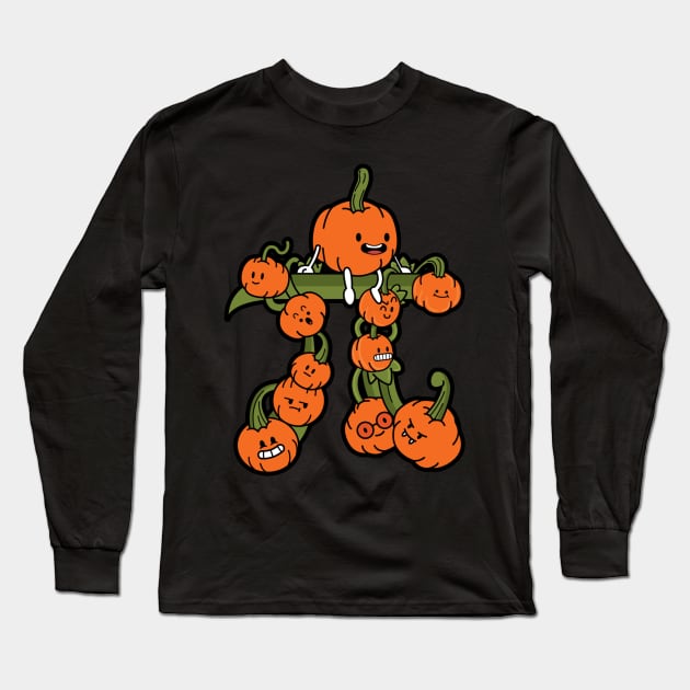 Pumpkin Pi Long Sleeve T-Shirt by SpacemanTees